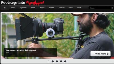 A screenshot of the website for Manbir Amar’s film Footsteps Into Gangland (Supplied pic) A screenshot of the website for Manbir Amar’s film Footsteps Into Gangland (Supplied pic)