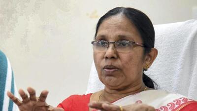 Former Kerala health minister K K Shailaja refused to accept the prestigious Ramon Magsaysay Award at the behest of the ruling CPI(M). (PTI) Former Kerala health minister K K Shailaja refused to accept the prestigious Ramon Magsaysay Award at the behest of the ruling CPI(M). (PTI)