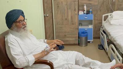 In June too, Parkash Singh Badal was hospitalised after developing stomach and chest pain and got discharged after one-day treatment. (HT File Photo)