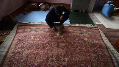 A weaver works on a Kashmiri handmade silk carpet. Kashmir is seeking geographical indication (GI) tagging under intellectual property rights for five of its crafts, some of which are also its cultural markers. (Waseem Andrabi/HT) A weaver works on a Kashmiri handmade silk carpet. Kashmir is seeking geographical indication (GI) tagging under intellectual property rights for five of its crafts, some of which are also its cultural markers. (Waseem Andrabi/HT)