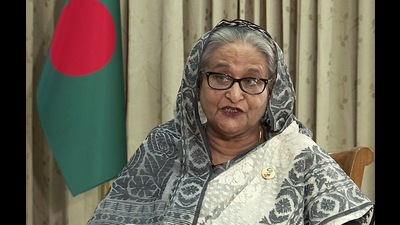 Bangladesh Prime Minister Sheikh Hasina in Dhaka on Sunday. (ANI) Bangladesh Prime Minister Sheikh Hasina in Dhaka on Sunday. (ANI)