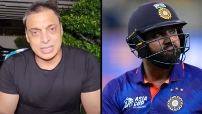 Legendary Pakistani pacer Shoaib Akhtar has come up with a huge claim about Rohit Sharma (AP/ Shoaib Akhtar-YouTube) Legendary Pakistani pacer Shoaib Akhtar has come up with a huge claim about Rohit Sharma (AP/ Shoaib Akhtar-YouTube)