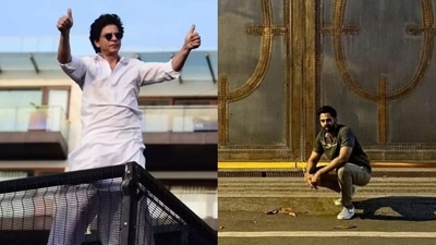 American comedian Hasan Minhaj posed outside Shah Rukh Khan's bungalow Mannat and shared the picture on Instagram. American comedian Hasan Minhaj posed outside Shah Rukh Khan's bungalow Mannat and shared the picture on Instagram.