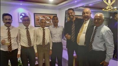 Major General P Sherlekar and Brigadier Arun Adhikari, both veterans of Mahar Regiment were present during the function to honour the two war heroes, Major SV Sathe and Lt Col Vikram Chavan. (HT PHOTO) Major General P Sherlekar and Brigadier Arun Adhikari, both veterans of Mahar Regiment were present during the function to honour the two war heroes, Major SV Sathe and Lt Col Vikram Chavan. (HT PHOTO)