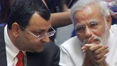 Businessman Cyrus Mistry and Prime Minister Narendra Modi. (File)
