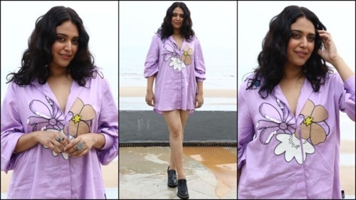 Swara Bhasker promotes her new film Jahaan Chaar Yaar. (Instagram) Swara Bhasker promotes her new film Jahaan Chaar Yaar. (Instagram)