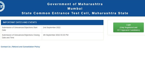 MHT CET Answer Key 2022 Objection Window Closes Today On Cetcell ...