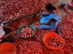 Onions were sold at 300 rupees ($1.37) a kilo from 50 rupees before the floods, according to a resident.(HT File) Onions were sold at 300 rupees ($1.37) a kilo from 50 rupees before the floods, according to a resident.(HT File)