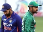 Rohit Sharma (L) and Babar Azam(ANI)