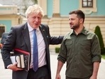Boris Johnson told Ukraine's President Zelensky it had been a privilege to work with him and support him. Boris Johnson told Ukraine's President Zelensky it had been a privilege to work with him and support him.