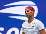 Rafael Nadal of Spain reacts against Frances Tiafoe of the United States during their Men's Singles Fourth Round match on Day Eight of the 2022 US Open Rafael Nadal of Spain reacts against Frances Tiafoe of the United States during their Men's Singles Fourth Round match on Day Eight of the 2022 US Open