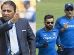 Sunil Gavaskar; Virat Kohli with MS Dhoni
