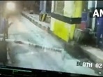 A videograb of CCTV footage of the incident. A videograb of CCTV footage of the incident.