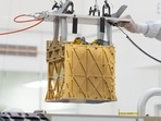 The Mars Oxygen In-Situ Resource Utilization Experiment (MOXIE) instrument was able to produce oxygen on seven experimental runs on Mars.(Credit: NASA/JPL-Caltech) The Mars Oxygen In-Situ Resource Utilization Experiment (MOXIE) instrument was able to produce oxygen on seven experimental runs on Mars.(Credit: NASA/JPL-Caltech)