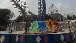 A day after 10 people were injured after a car ride (drop tower) crashed at a Mohali Phase 8 fair, police booked the manager, staff and bouncers under various sections of the CPI.  (Photo HT)