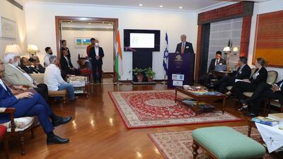The session was organised in collaboration the Israel economic and commercial mission in the embassy. (Twitter (@IsraelinIndia)) The session was organised in collaboration the Israel economic and commercial mission in the embassy. (Twitter (@IsraelinIndia))