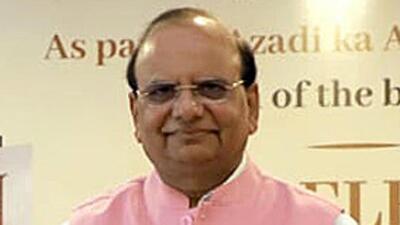 Lt. Governor of Delhi VK Saxena served as the chairman of the KVIC between 2015 and 2022 before being appointed lieutenant governor in May. Since taking over, he has asked the CBI to probe Delhi’s liquor policy and given a nod to the Anti-Corruption Branch to probe alleged irregularities in the construction of seven temporary hospitals by the AAP government. (HT Photo)