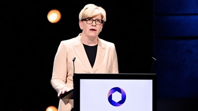 Ingrida Šimonytė is a Lithuanian politician and economist who is serving as Prime Minister of Lithuania. Lithuania has a strong tradition of female leadership, with "Baltic Iron Lady" Dalia Grybauskaite spending a decade in power from 2009 to 2019. (REUTERS)
