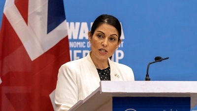 Britain's Home Secretary Priti Patel. (AP)