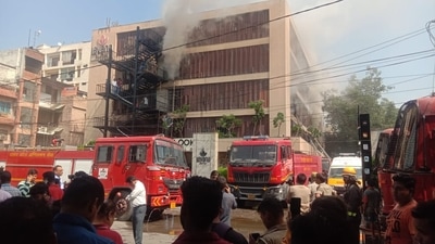 Visual from the fire spot. (HT) Visual from the fire spot. (HT)
