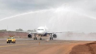 An Airbus A320 aircraft from Indigo Airlines tested and validated the Required Navigation Performance (RNP) at Goa’s upcoming international airport at Mopa on Monday. (Sourced)