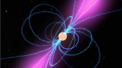 An artist’s impression of a rotating magnetized neutron star, emitting radio beams. (Astronomy.com) An artist’s impression of a rotating magnetized neutron star, emitting radio beams. (Astronomy.com)