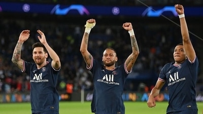 PSG trio Messi, Neymar and Mbappe PSG trio Messi, Neymar and Mbappe