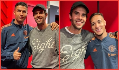 Kaka also congratulated Man United's Antony, who made his debut at Old Trafford (Instagram @Kaka) Kaka also congratulated Man United's Antony, who made his debut at Old Trafford (Instagram @Kaka)