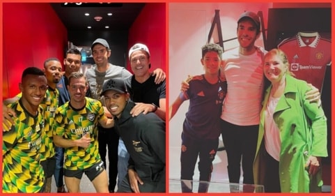 Kaka also took photos with members of the Brazilian contingent (Instagram @Kaka) Kaka also took photos with members of the Brazilian contingent (Instagram @Kaka)