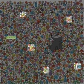 The image shows two yellow, one green, one orange and one white butterflies.&nbsp; (dudolf.com)