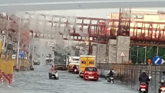 Heavy traffic jam at Manyatha Tech Park in Bengaluru