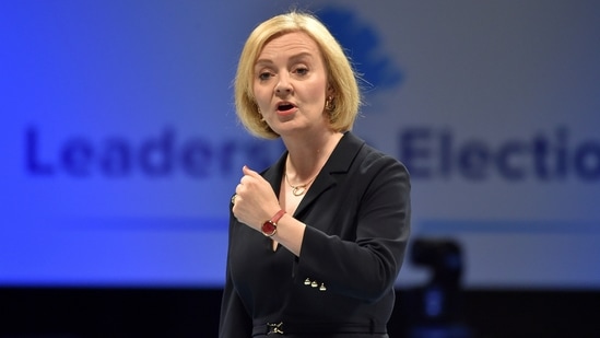 Liz Truss meets supporters at a Conservative Party leadership election hustings at the NEC, Birmingham, England.(AP file)