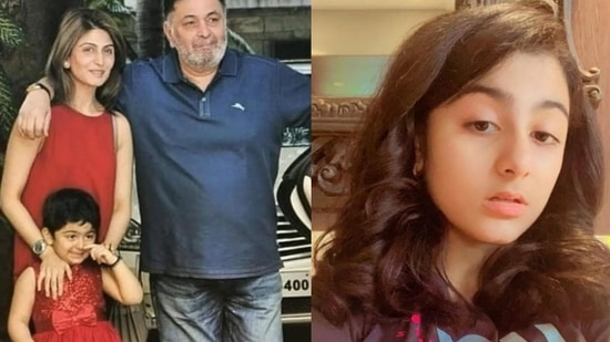 Rishi Kapoor with daughter Riddhima Kapoor and granddaughter Samara Sahni.