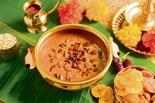 Thick, creamy payasam (kheer) makes for an integral part of any Onam sadhya. Thick, creamy payasam (kheer) makes for an integral part of any Onam sadhya.