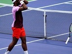 Frances Tiafoe celebrates after defeating Rafael Nadal during the fourth round of the US Open (AP) Frances Tiafoe celebrates after defeating Rafael Nadal during the fourth round of the US Open (AP)