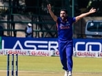 Deepak Chahar in action for Team India. Deepak Chahar in action for Team India.