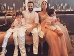 Kareena Kapoor and Saif Ali Khan with their sons Taimur Ali Khan and Jeh Ali Khan. Kareena Kapoor and Saif Ali Khan with their sons Taimur Ali Khan and Jeh Ali Khan.