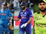 Sachin Tendulkar; Rohit Sharma; Shahid Afridi Sachin Tendulkar; Rohit Sharma; Shahid Afridi