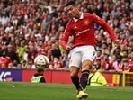 Cristiano Ronaldo in action for Manchester United.