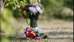 Flowers kept outside a house that was investigated by police as a crime scene, after a stabbing spree killed 10 people on the James Smith Cree Nation and nearby town of Weldon, in Weldon, Saskatchewan, Canada, on Monday. (REUTERS)