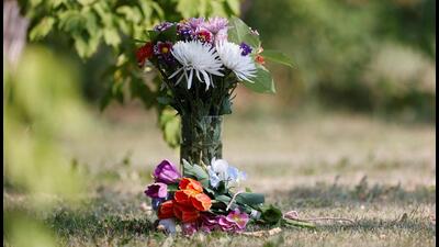 Flowers kept outside a house that was investigated by police as a crime scene, after a stabbing spree killed 10 people on the James Smith Cree Nation and nearby town of Weldon, in Weldon, Saskatchewan, Canada, on Monday. (REUTERS) Flowers kept outside a house that was investigated by police as a crime scene, after a stabbing spree killed 10 people on the James Smith Cree Nation and nearby town of Weldon, in Weldon, Saskatchewan, Canada, on Monday. (REUTERS)