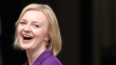 UK's New Prime Minister Liz Truss: Liz Truss arrives at Conservative Party headquarters. (Reuters)