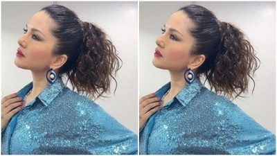 Styled by fashion stylist Hitendra Kapopara, Sunny wore her tresses into a clean ponytail and looked super stylish as she posed for the cameras. (Instagram/@sunnyleone)
