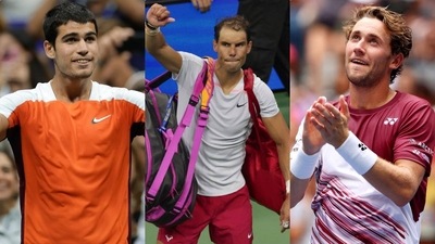 Carlos Alcaraz; Rafael Nadal; Casper Ruud Carlos Alcaraz; Rafael Nadal; Casper Ruud