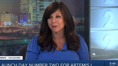 Julie Chin, of Tusla NBC station KJRH in Oklahoma, suffered a stroke while reporting on NASA's Artemis-I second launch.&nbsp; (Twitter)