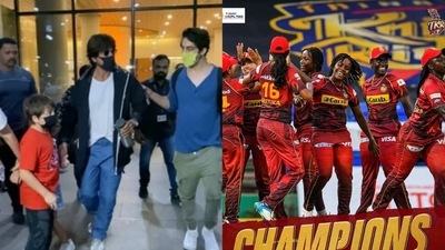 Shah Rukh Khan and Aryan Khan have congratulated Trinbago Knight Riders' win. Shah Rukh Khan and Aryan Khan have congratulated Trinbago Knight Riders' win.