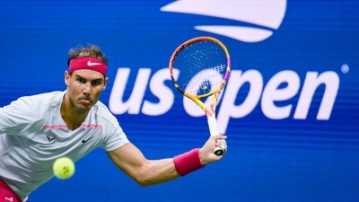 Spain's Rafael Nadal hits a return to USA's Frances Tiafoe during their 2022 US Open Tennis tournament men's singles Round of 16 match against at the USTA Billie Jean King National Tennis Center in New York. (AFP) Spain's Rafael Nadal hits a return to USA's Frances Tiafoe during their 2022 US Open Tennis tournament men's singles Round of 16 match against at the USTA Billie Jean King National Tennis Center in New York. (AFP)