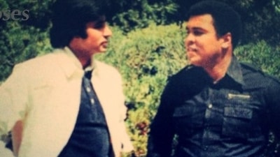 When Amitabh Bachchan met Muhammad Ali. When Amitabh Bachchan met Muhammad Ali.
