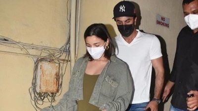 Alia Bhatt and Ranbir Kapoor attended Brahmastra's special screening on Monday. Alia Bhatt and Ranbir Kapoor attended Brahmastra's special screening on Monday.