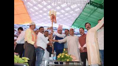 Chief minister Jai Ram Thakur during his tour of Nagrota Bagwan in Kangra district on Tuesday. (HT Photo) Chief minister Jai Ram Thakur during his tour of Nagrota Bagwan in Kangra district on Tuesday. (HT Photo)